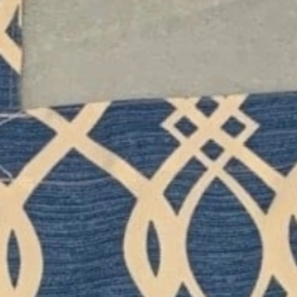 Blue and White Geometric Pattern Tote Bag